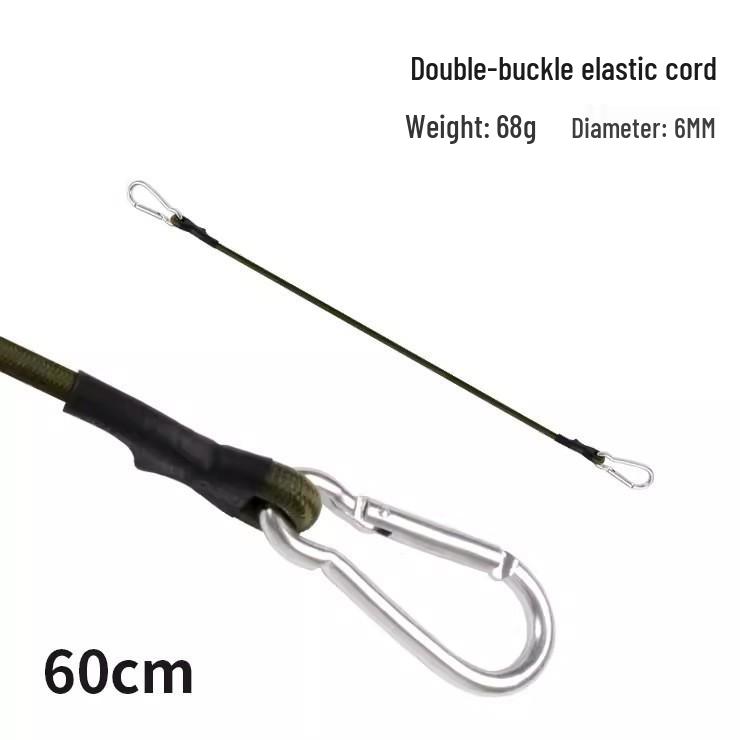 Outdoor Elastic Bungee Cord & Climbing Hook Tent Stake Set