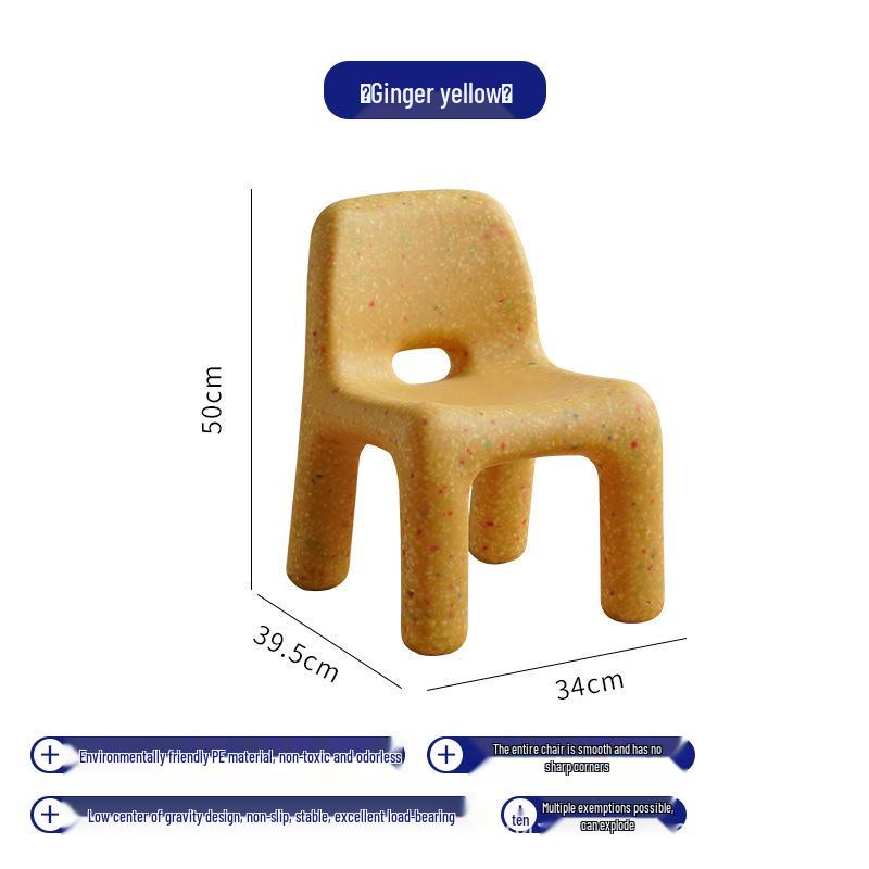 Charming Nordic Children s Chair with Backrest - Kids  Early Education Stool Chair