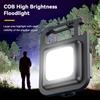 1pc Mini Keychain Work Light Flashlight with 4 Lighting Modes, Keychain Light Emergency Light Mini Flashlight with Magnetic Base