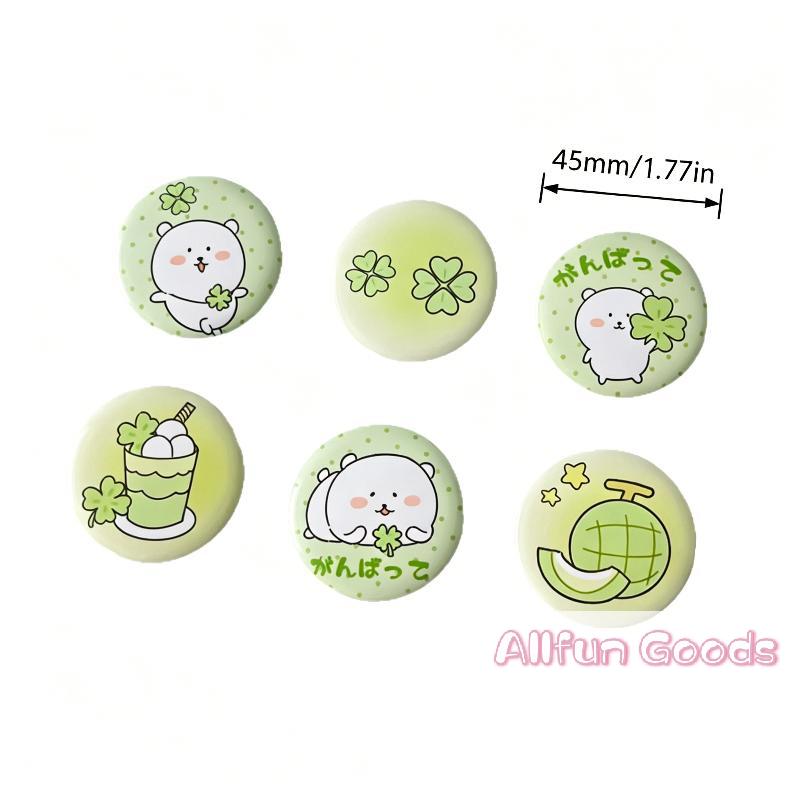 6PCS Cute Cartoon Mini Cartoon Button Badge Kawaii Retro Girls Kids Backpack Pencil Bag DIY Decorative Brooch Pin Accessories