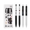 4 Pieces Plastic Retractable Pens with Tip & Quick Dry Ink Cute Pattern Switching Ballpoint Pen for School Office