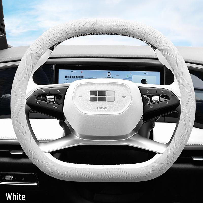 Galaxy L7/L6 Suede Steering Wheel Cover: Ultra-Thin, No-Sew, Winter-Ready.