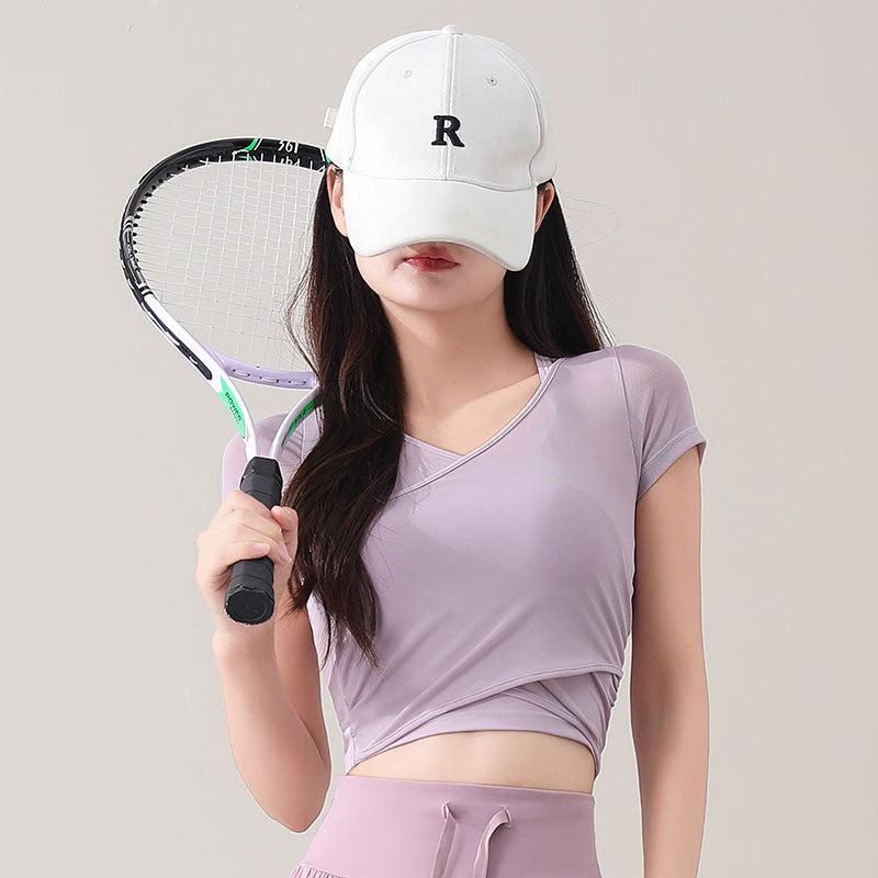 

Женский летний сетчатый костюм для йоги с коротким рукавом, защищающий от солнца, быстросохнущий XL