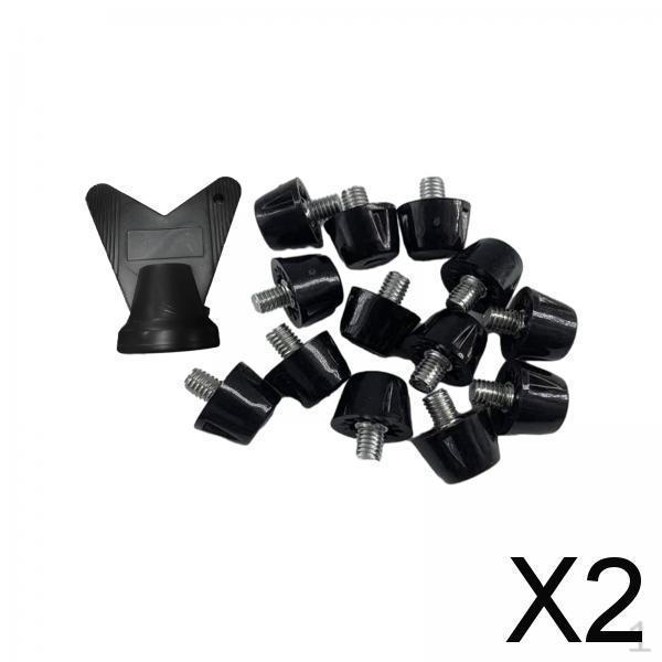 

2x 12 шт. Футбольные шипы с ключом, Резьбовые винты 5 мм диаметром Шипы для футбола для твердого грунта,