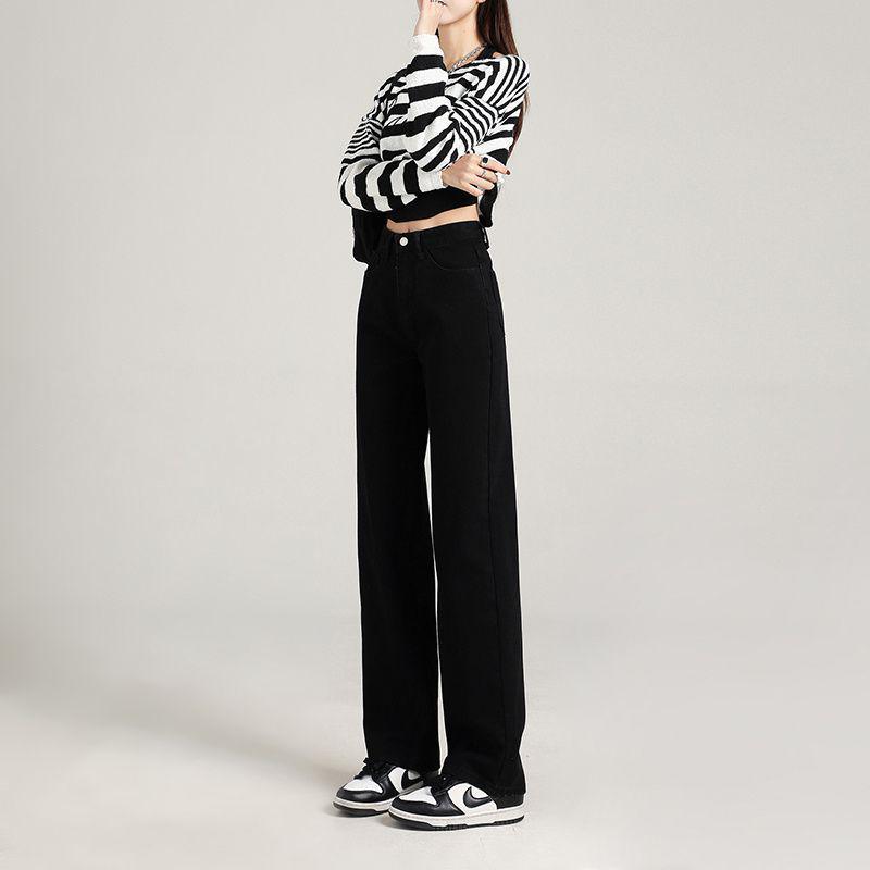 

Женские белые джинсы с высокой посадкой и широкими штанинами - Летняя коллекция 2024 Large