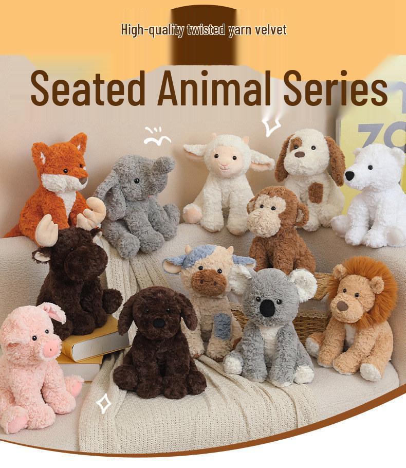 Cross-Border Plush Animal Dolls: Panda, Fox & Highland Cattle Creative Plush Toys