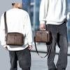 WEIXIER Men's Leather Crossbody Shoulder Bag Waterproof Messenger Sling Satchel Bag Briefcase for Work Business Travel