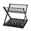 X-Type Plastic Bowl Rack Kitchen Double-Layer Storage Rack Household Bowl Tray Drain Rack Multi-Functional Dish Storage Rack