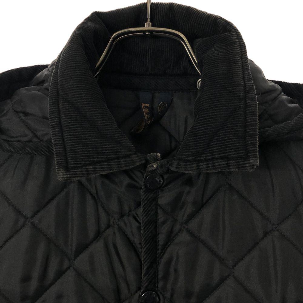 LAVENHAM Made in England Long sleeve Quilted coat 36 black Hooded Women Used
