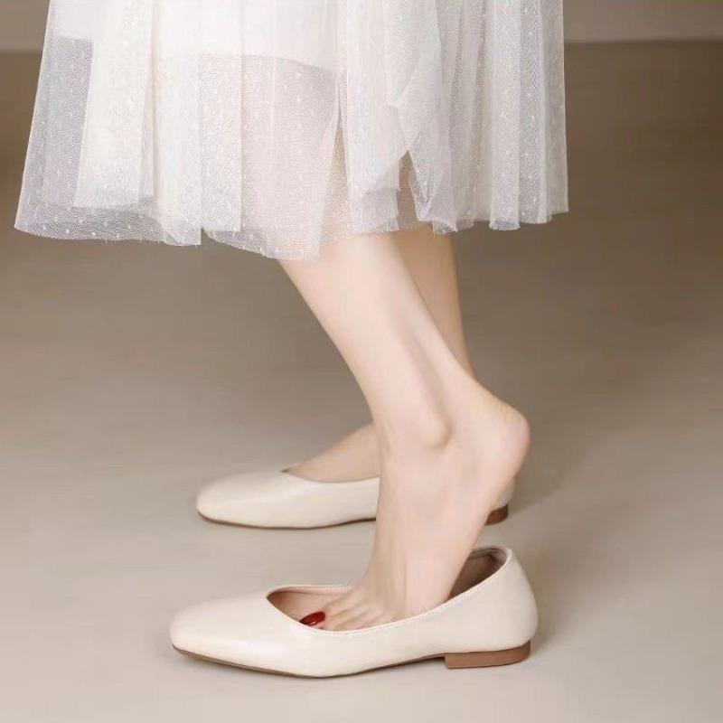 Fashion Single Shoes Nuchun 2025 New Flat Shallow Mouth Soft Slip-on Shoes
