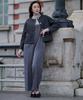 Yours High Neck Ribbed Sheer Knit BEXP4179 L Light Gray Women's