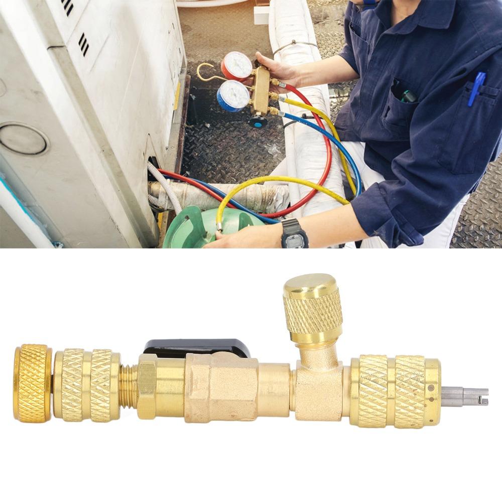 Brass Material Valve Core Installer Brass Valve Tool  For R410A Refrigerant System