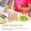 4pcs Peg Unfinished Blank Body Toys Diy Drawing Wooden Puppets Creative DIY Craft For Kids Bedroom Living RoomDecoration
