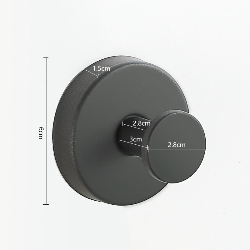 Stainless Steel No-Drill Suction Cup Wall Hook for Coats & Hats - Black