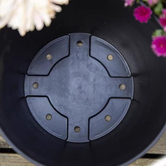 Yousheng Rustic Barrel-Style Round Planter, Wood-Inspired Finish Resin Planter with Built-In Drainage System, for Outdoor Patio And Garden