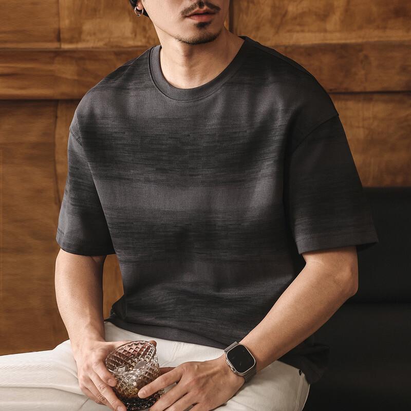 Jie Lei Nuo Men s American Retro Cooling Gradient T-Shirt 2XL