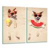 Tagliere in Vetro 2X 30X52 Cane