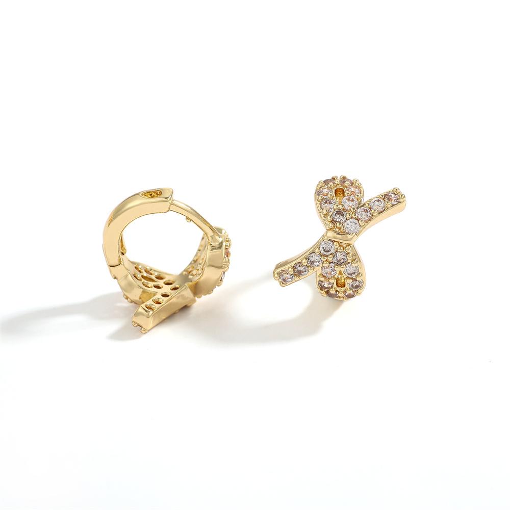 Heart Round Ball Flat Helix Piercing Earring golden Ear Studs Geometric Zircon Exquisite Trinket Studs Aretes