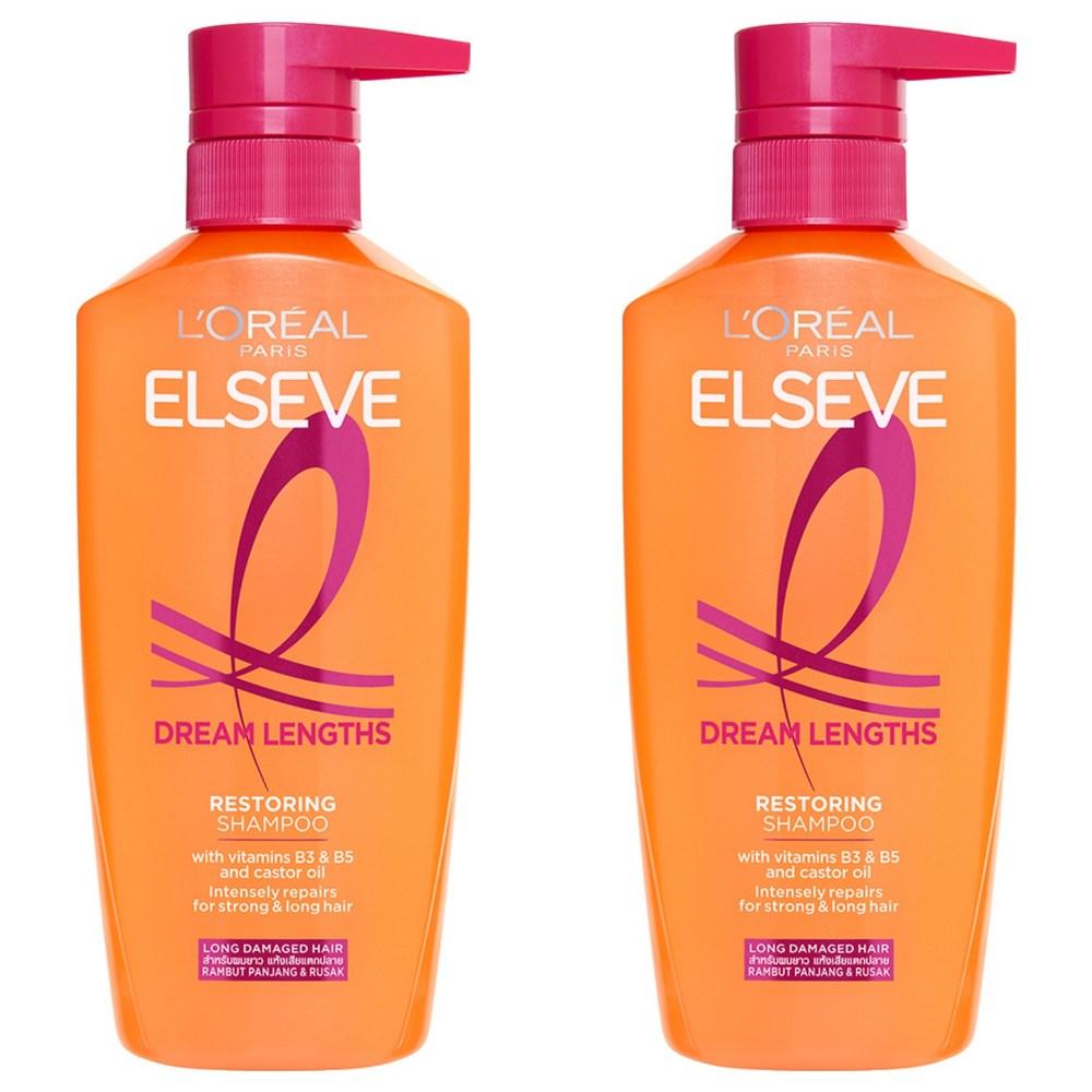 L'Oréal Paris Elvive Dreamlength Shampoo Fruity Floral Scent 400ml 2 pcs