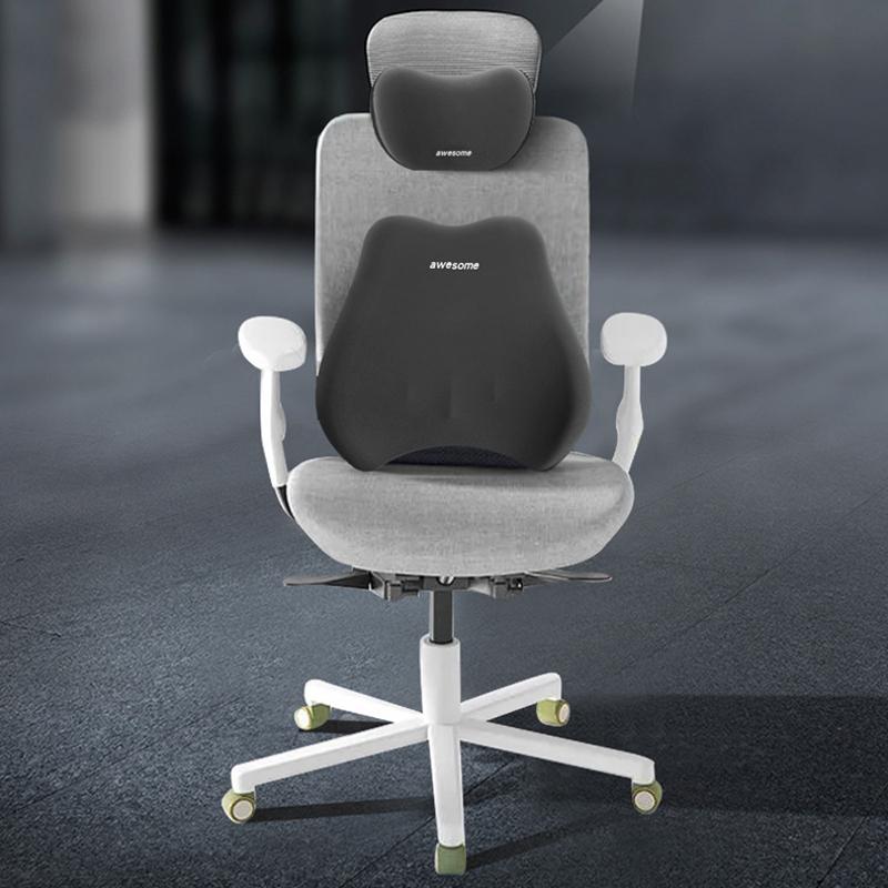 Car Neck Cushion Memory Foam Protective Lumbar Back Support Breathable Universal Car Headrest Pillow Car Supplies Ease Decompres