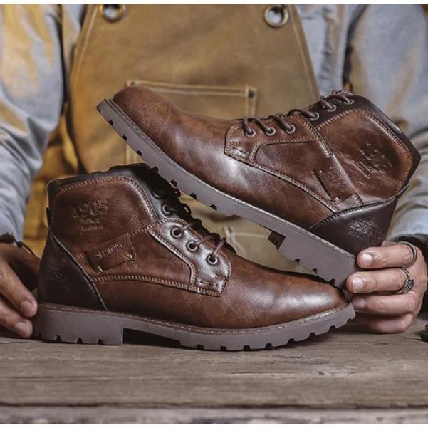 

Мужские зимние, весенние, осенние деловые ботинки из кожи, теплая защита от холодной погоды, утепленный материал для зимнего комфорта 48