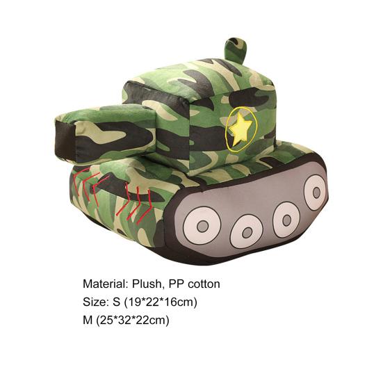 Tank Plyslegetøj Simulationsmodellering Pentagrammøn Camouflage Soveledsager Krammepude Børne Plysdukke Pudelegetøj Drengelegetøj Gave