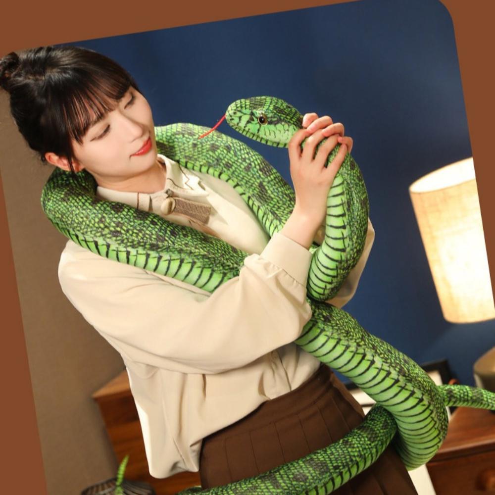 Simulation Artificial  Python Plush Toy Stuffed Animals Doll Reptile Long Snake  Spoof Joke