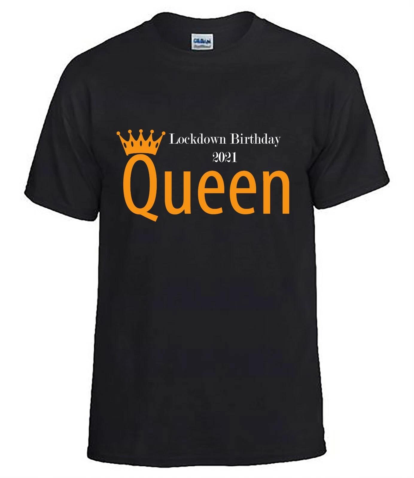 Lockdown Birthday Queen T-Shirt , 2021 Lockdown/Quarantine/Novelty T-Shirt/ 2XL