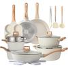 12-teiliges Granit-Kochgeschirrset: Bratpfanne, Wok, Suppentopf und mehr - Ideales Weihnachtsgeschenk!