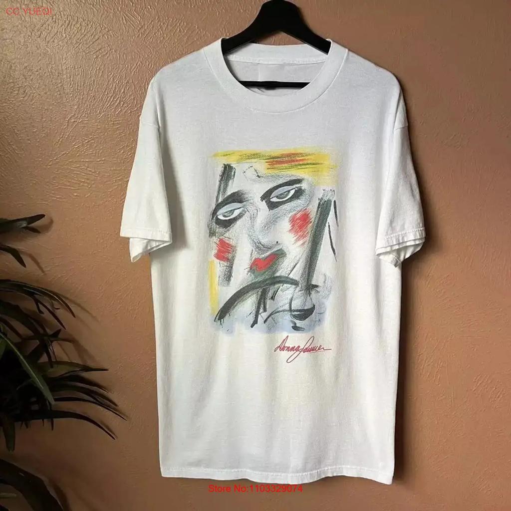 Vintage Donna Summer White T Shirt Concert S to 5XL vintage Washed Unisex Versatile Stretched Slightly designer clothes homme