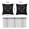 Four Animal Head Lion Tiger Black Panther And Wolf Square Pillowcase Pillow Cover Cushion Throw Pillow for Home Sofa Living Room