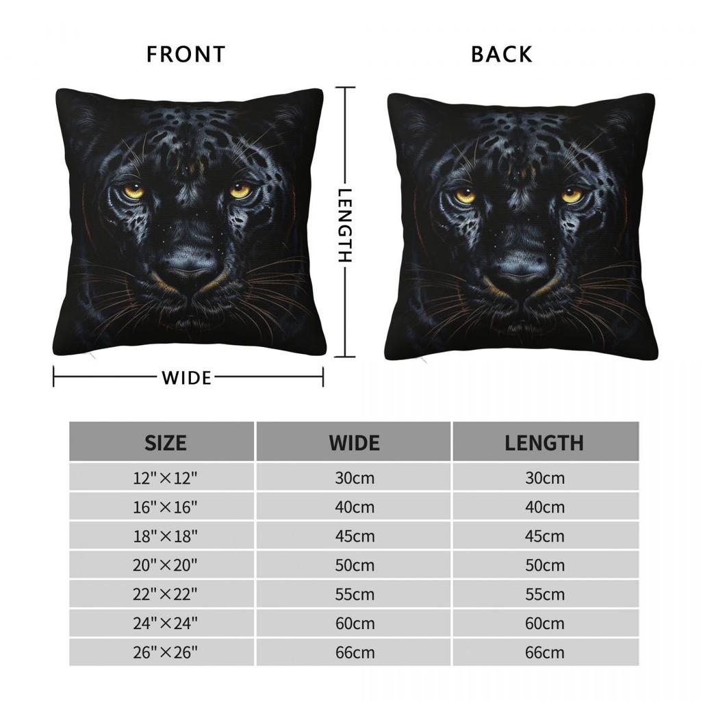 Four Animal Head Lion Tiger Black Panther And Wolf Square Pillowcase Pillow Cover Cushion Throw Pillow for Home Sofa Living Room