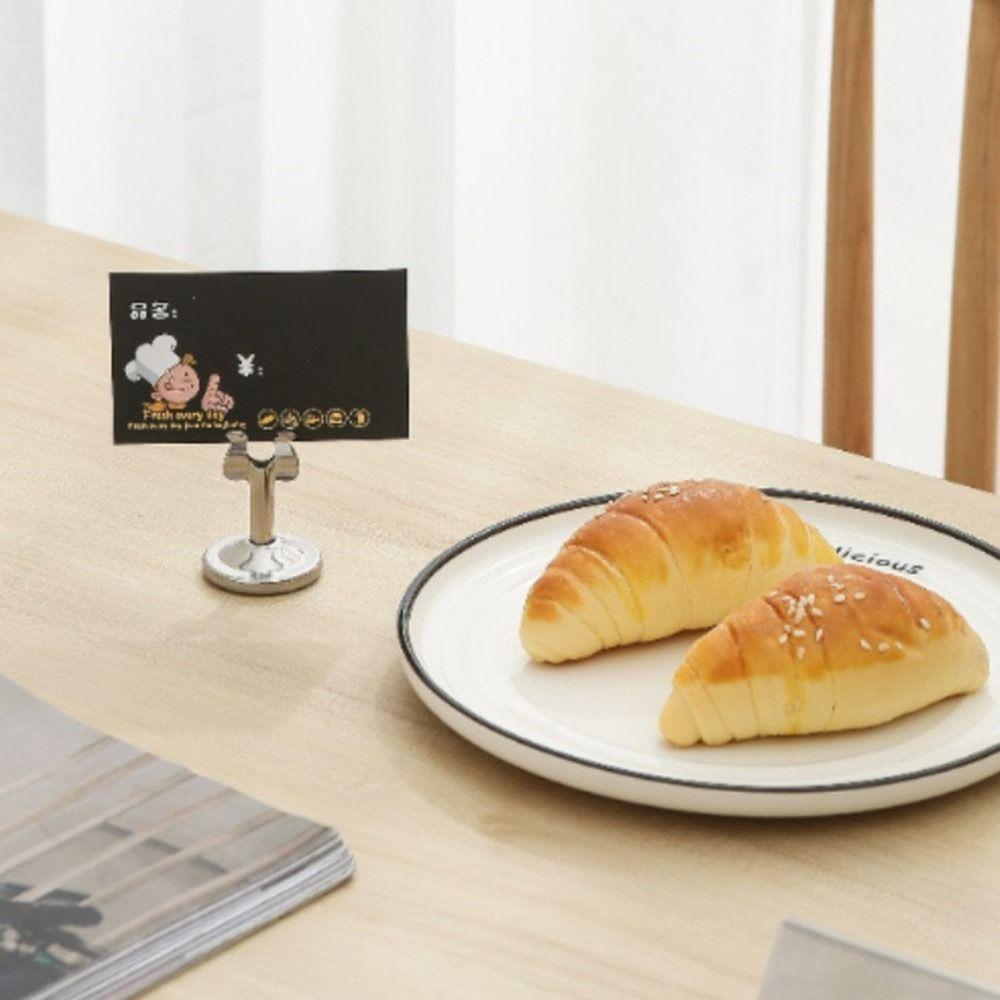Durable Stainless Steel Table Number Holder U Shape Stable Base Menu Standing Seat Clamp Price Display Rack Table Accessories