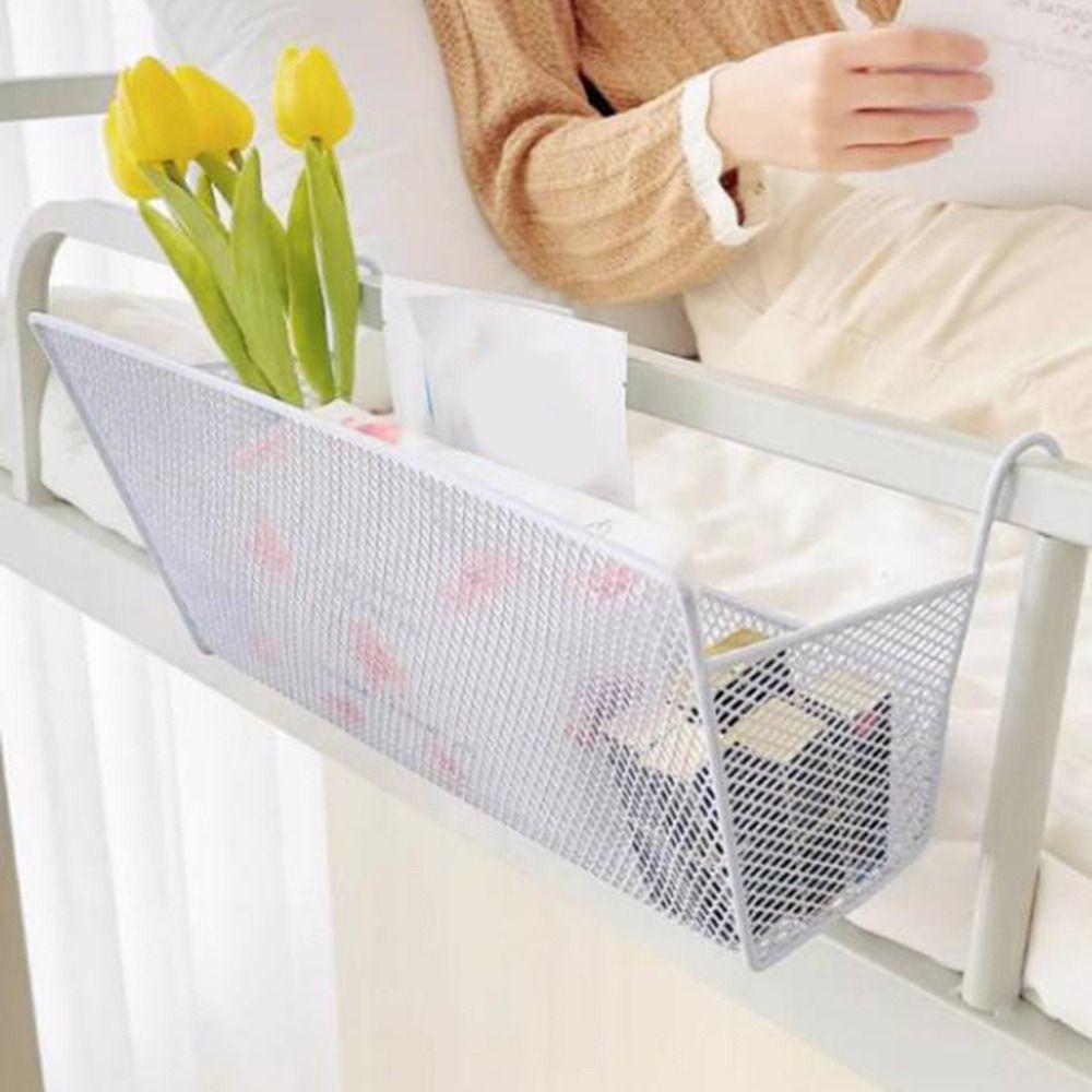 Space Saving Sundries Storage Basket Heavy-Duty Metal Organizer Bedside Organizer Dormitory Use