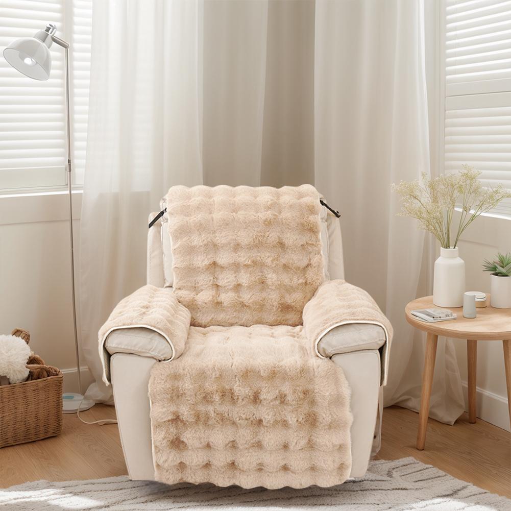 Soft Plush Armchair Cover Comfortable Household Sofa Cover Washable Armchair Slipcover Protector Chair Couch Cover Winter Padded