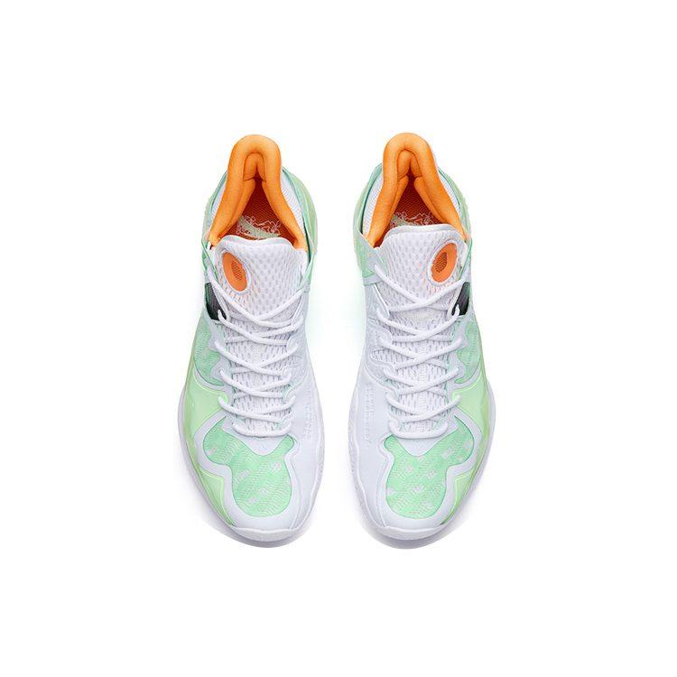 Anta Shock Wave 4 Nitrogen Technology Low top Performance Basketball Shoes Men's White Green 112231106-1