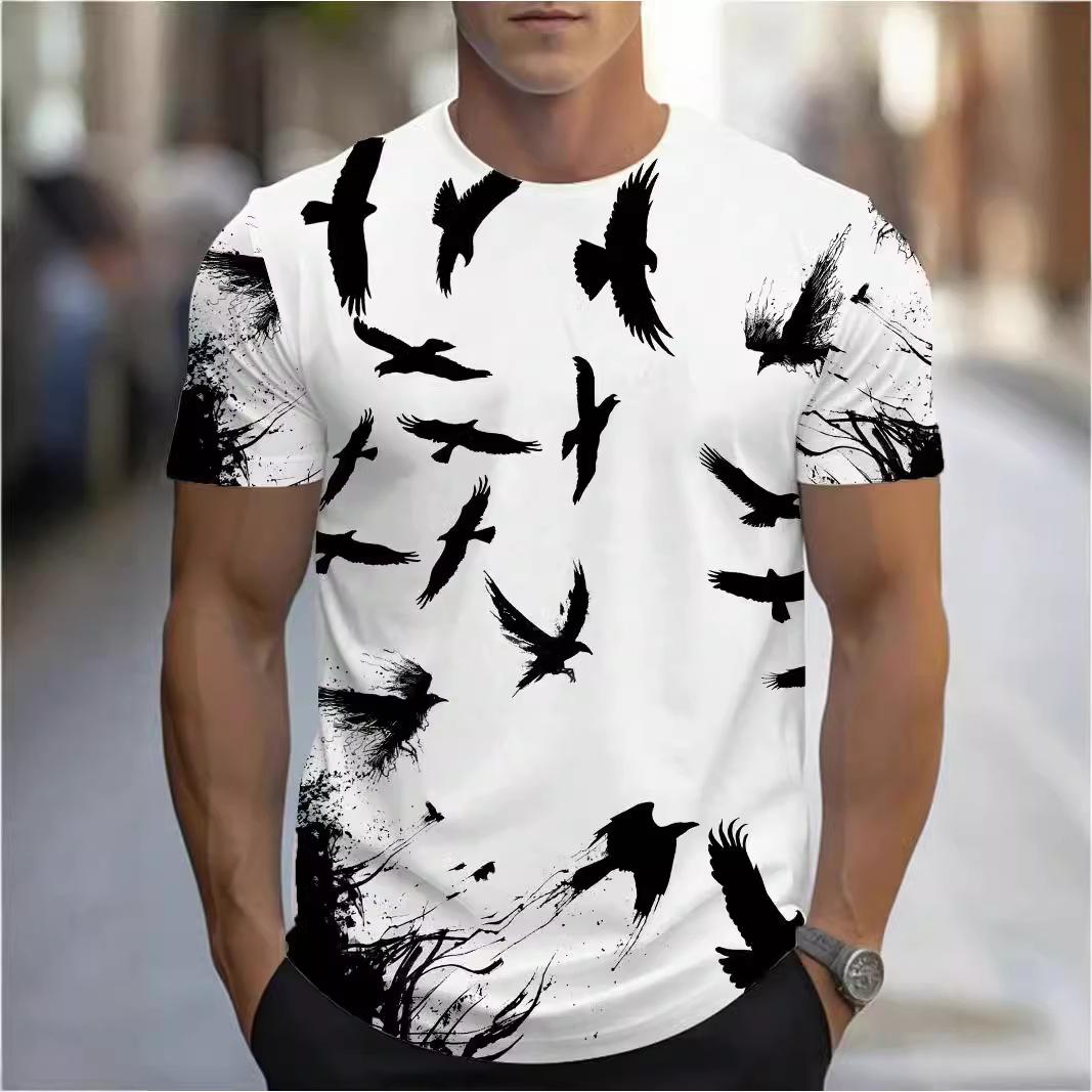 

Летние персонализированные мужские дышащие футболки с 3D-цифровой печатью XL