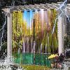High-Definition 3D Outdoor Scenery Waterproof Curtains for Rainy Days