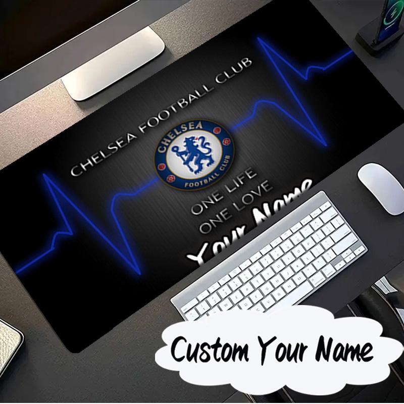 Custom Name Mouse Pad Chelsea Football Club Crest Mouse Pad, Gaming Mouse Pad, Keyboard Pad, Desk Decor for Computer Notebook Fan Birthday Gift