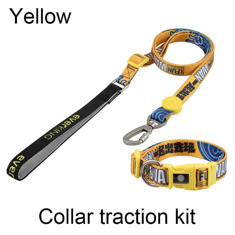 

Модный поводок Прочный с надписями Золотая цепочка Ошейники для собак Домашнее животное Нейлоновая длинная веревка подходит для щенка питбуля Собака для прогулок на улице S