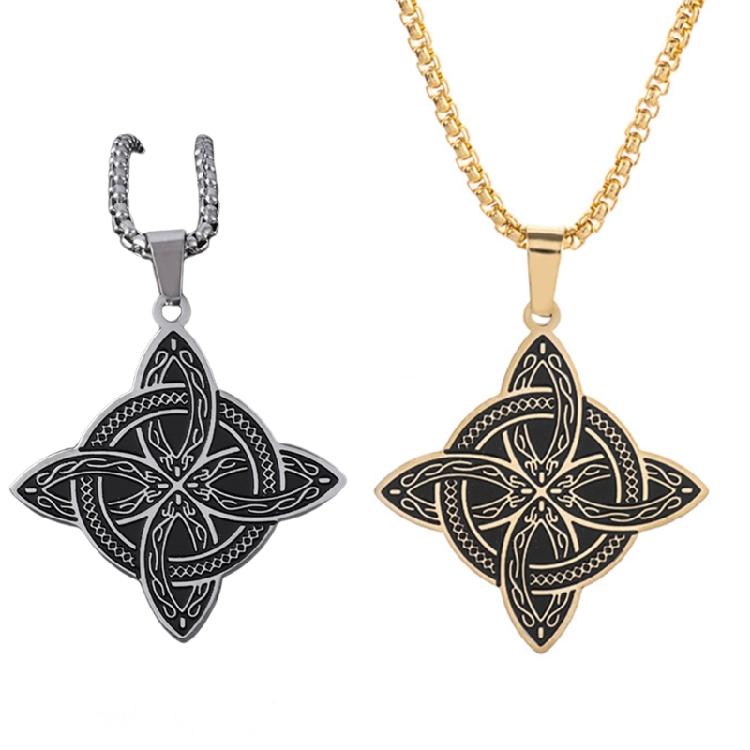 Damen Hexerei Edelstahl Choker Halsketten Vintage Amulette Schmuck Geschenk