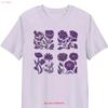 Vintage Botanical Flowers Organic Cotton T Shirt Purple Tee Birthday Gift Nature Aesthetic Plant Lover Vintage