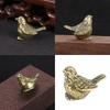 Antique Finish Brass Sparrow Figurine Handmade Vintage Metal Bird Miniature Statue Home Decors Gift For Collectors