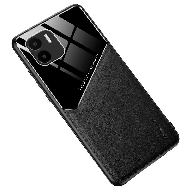 

Для Xiaomi Redmi A1 4G/A2 4G Магнитный автомобильный держатель Чехол для телефона Покрытие из ПУ кожи ТПУ+ПК Чехол Black