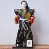 Traditional 12inch Japanese Samurais Dolls in Kimonos for Home Display and Collector's Item