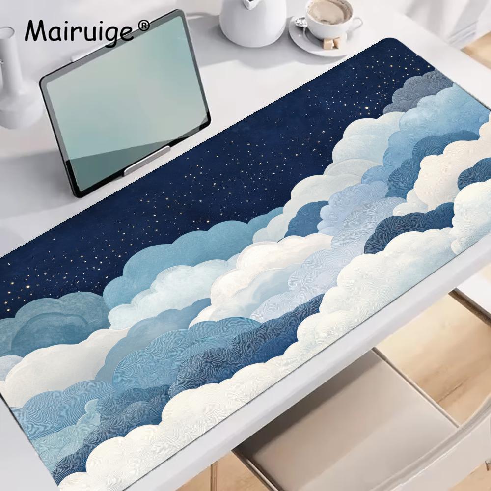 Starry Sky Clouds Gaming Mats Extended Pad Pc Accessories Mouse Pads Desk Interior Mousepad Gamer Decoration Mouse Mat Playmat 400x900x2MM