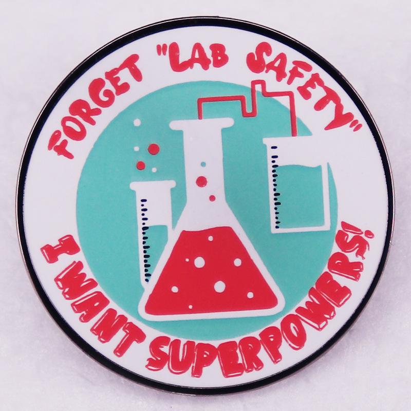 Superpower Science Brooch – Fun English Badge