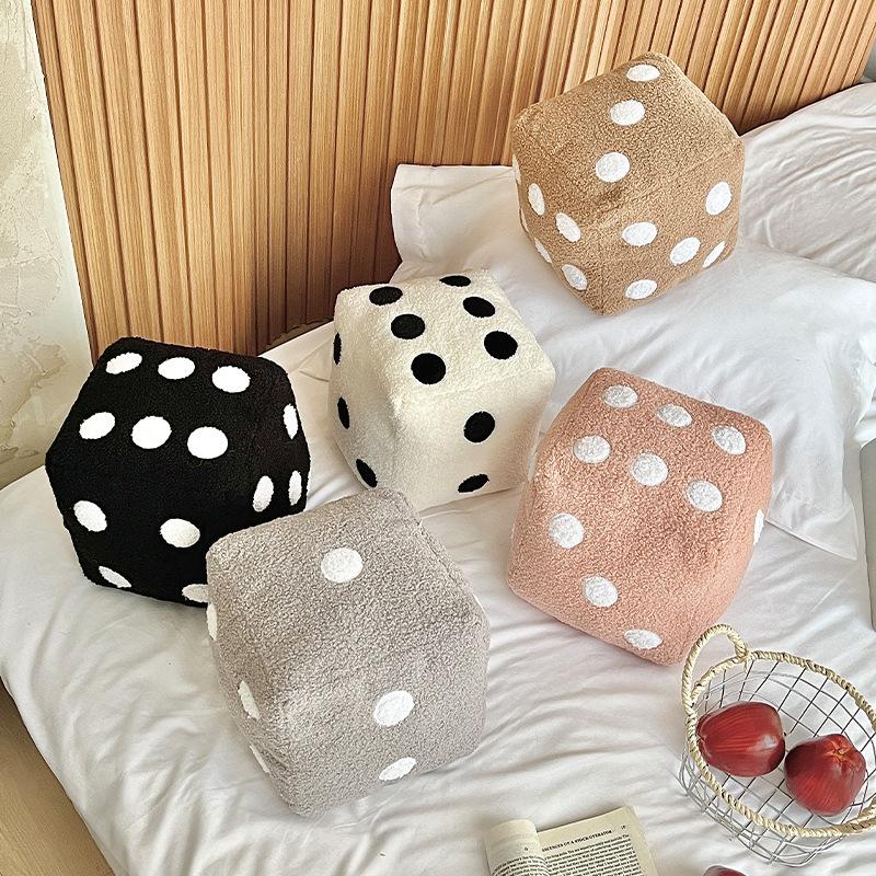 Creative Minimalist Home Decor Pillow Fun Plush Dice Throw Cushion Sofa Pillow Floor Cushion Hugging Pillow