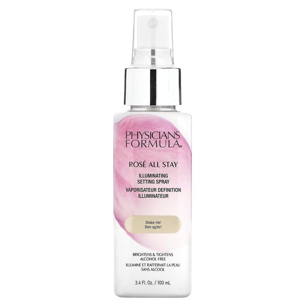 Rose All Stay, Illuminating Setting Spray, Alcohol Free, 100 Ml (3.4 Fl Oz)
