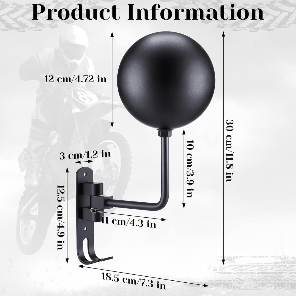 Motorcycle Helmet Rack Wall Mount Stain Steel Helmet Holder 180 Rotation Hanger with Double Hook Bike Helmet Holder Dropshipping